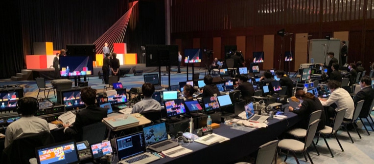 Stage set AV Video Conference Streaming