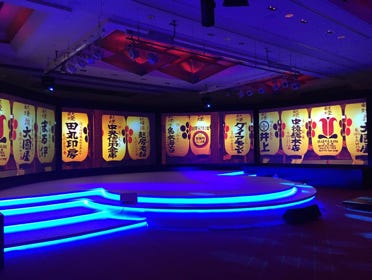 Semi Circular Stage and Multiscreen projection