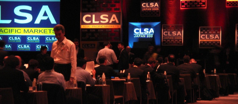 finance conference hologram teleporting